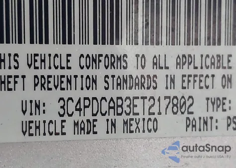 2014 Dodge Journey American Value Pkg from USA, damaged, VIN 3C4PDCAB3ET217802